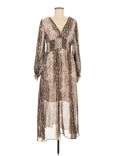 Pre-owned Fate Casual Dress In Brown