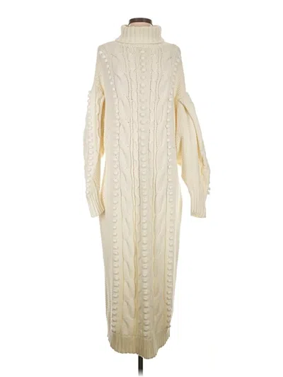 Pre-owned Fate Casual Dress In White