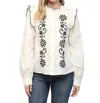 FATE CHEHALIS EMBROIDERED BLOUSE IN WHITE