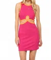 Fate Cosmo Twist Cutout Dress In Fuchsia In Pink