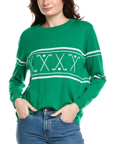 Fate Crew Neck Linen-blend Sweatshirt In Green