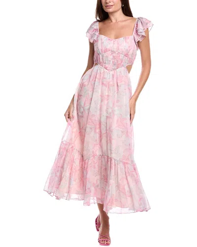 Fate Cutout Maxi Dress In Pink