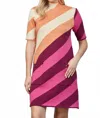 Fate Diagonal Stripe Dress In Multi In Multi