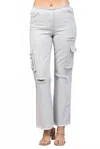 Fate Distressed Detail Flare Cargo Pants In Powder Blue In Blue