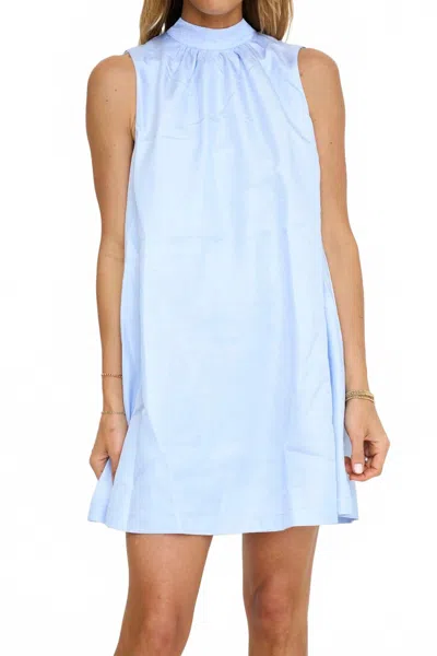 Fate Dramatic Bow Back Mini Dress In Baby Blue