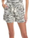 Fate Drawstring Linen-blend Short In Gray