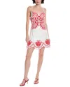 Fate Coastal Embroidered Scalloped Dress In White In White