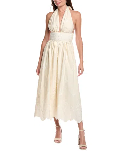 Fate Embroidered Maxi Dress In White