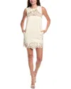 Fate Embroidered Shift Dress In White