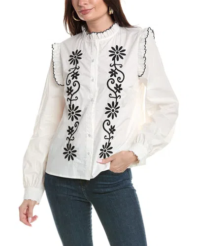 Fate Embroidered Shirt In White