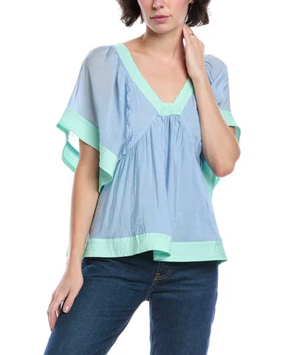 Fate Flare Sleeve Top In Blue