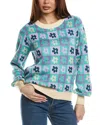 Fate Floral Jacquard Wool-blend Sweater In White