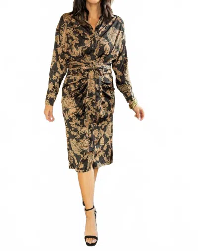 Fate Floral Midi Dress In Multi