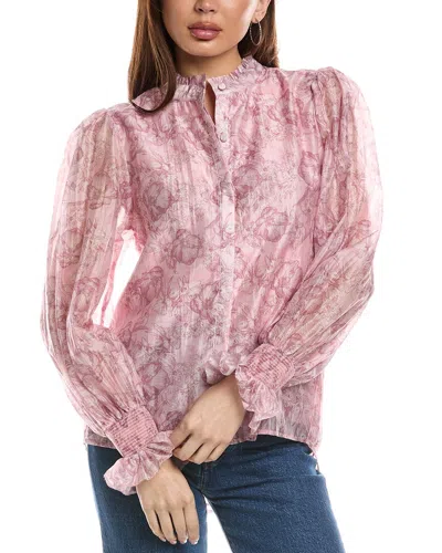 Fate Floral Print Blouse In Pink