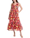Fate Fruit Motif Voile Maxi Dress