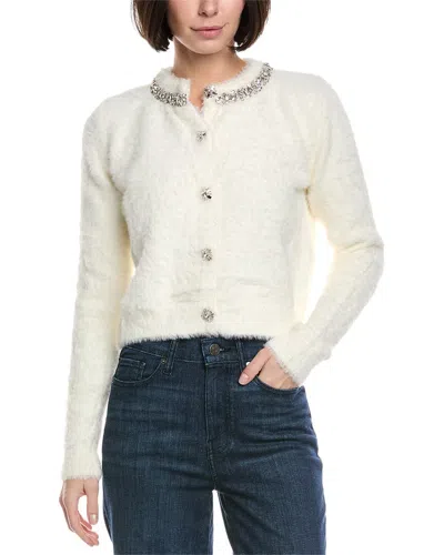 Fate Fuzzy Eyelash Cardigan In Neutral