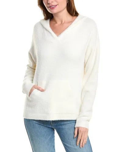 Fate Fuzzy Eyelash Hoodie In White