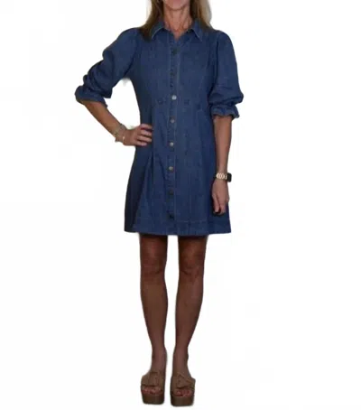 Fate Georgia Denim Dress In Blue