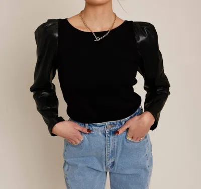 Fate Glass Heart Long Sleeve Top In Black
