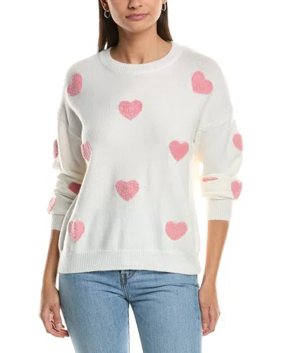 Fate Heart Applique Sweater In White