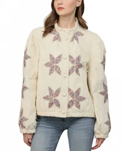 Fate Isabel Quilted Jacket In Ivory