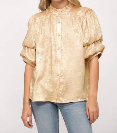 Fate It's Your Time To Shine Blouse In Gold