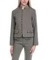 Fate Herringbone Pattern Tailored Jacket In Grey In Gray
