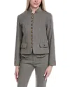 Fate Herringbone Pattern Tailored Jacket In Grey In Multi