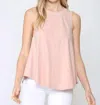 Fate Jersey Cotton Flowy Tank In Pink In Pink