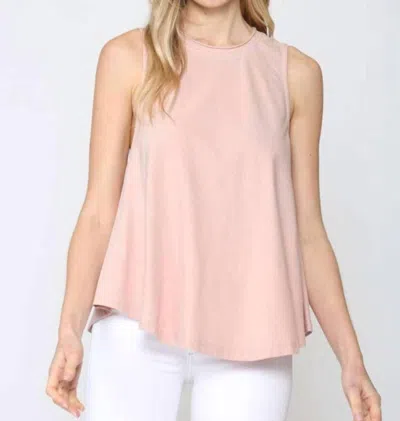 Fate Jersey Cotton Flowy Tank In Pink