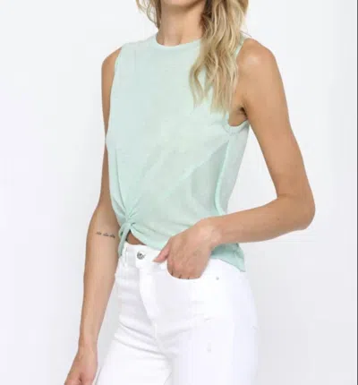 Fate Knot Top In Mint In Green