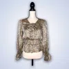 Fate Lace-up Peplum Top In Leopard In Multi