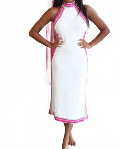 Fate Laurie Midi Dress In White