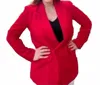 Fate Lipstick Linen Jacket In Red In Red