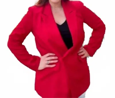 Fate Lipstick Linen Jacket In Red