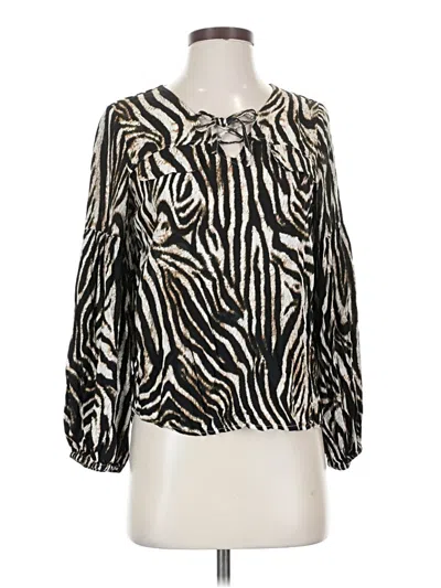 Pre-owned Fate Long Sleeve Blouse In Black