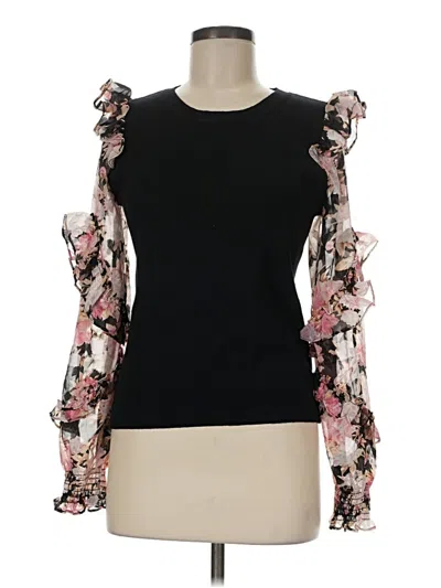 Pre-owned Fate Long Sleeve Blouse In Black