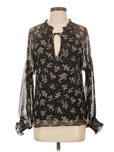 Pre-owned Fate Long Sleeve Blouse In Black