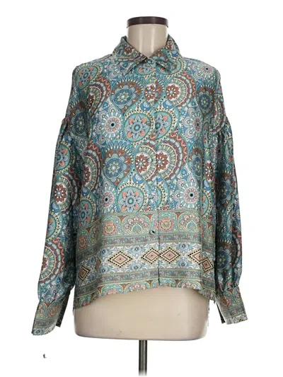 Pre-owned Fate Long Sleeve Blouse In Blue