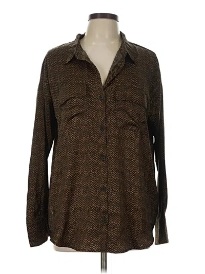Pre-owned Fate Long Sleeve Blouse In Brown