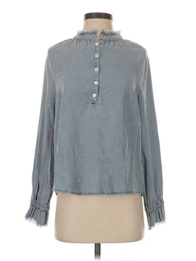 Pre-owned Fate Long Sleeve Blouse In Gray