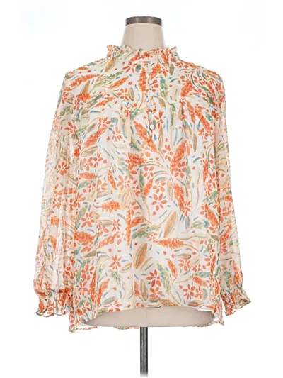 Pre-owned Fate Long Sleeve Blouse In Orange