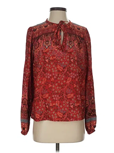 Pre-owned Fate Long Sleeve Blouse In Red