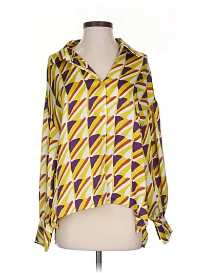 Pre-owned Fate Long Sleeve Blouse In Yellow