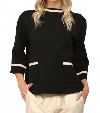 Fate Lurex Mock Neck In Black