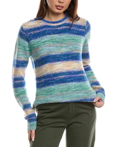 Fate Marled Yarn Stripe Wool-blend Sweater In Blue