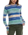 Fate Marled Yarn Stripe Wool-blend Sweater In Blue
