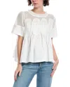 Fate Mesh Yoke Top In White