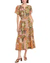 Fate Midi Dress In Multi
