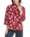 Fate Mock Neck Blouse In Red